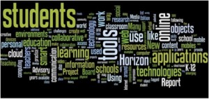 Word cloud from the 2010 Horizon Report: K-12 Edition