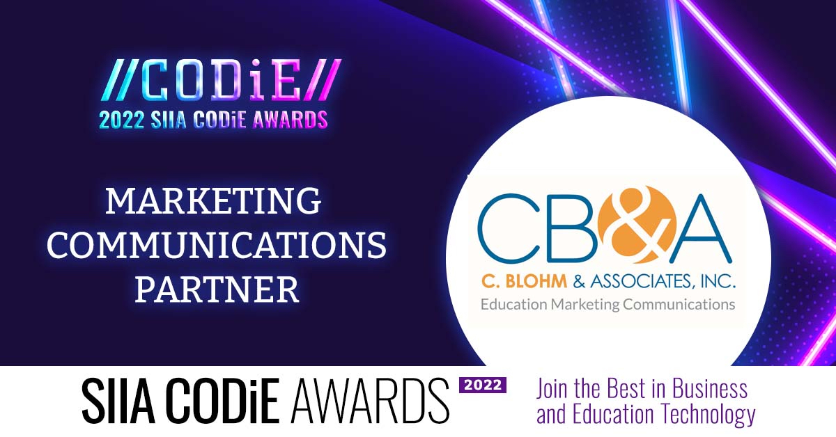 CB&A serves as the Official Marketing Communicstions Agency of the SIIA CODiE Awards